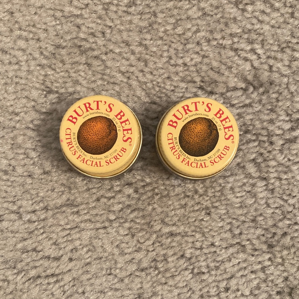 2 Burt's Bees Citrus Facial Scrub Tins-NWOT